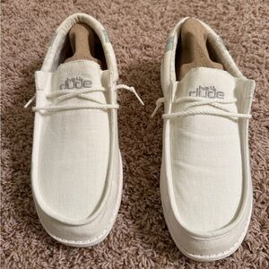 Hey Dude Cream Slip-On Shoes